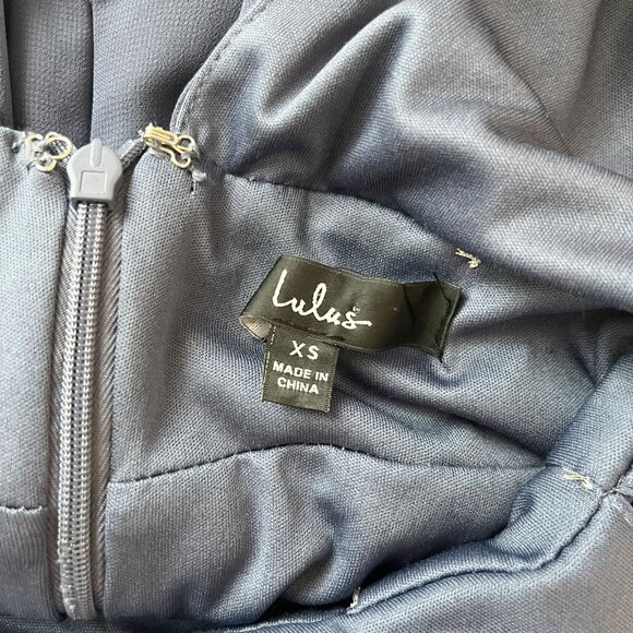 Lulus Heavenly Hues Chiffon Formal Maxi Dress Gown V-neck Empire Waist - Size XS - Picture 7 of 12